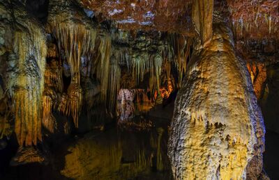 Grotte Baredine | Tropfsteinhöhle in der Nähe von Poreč mit dem seltenen Grottenolm [Foto von Bernhard Wintersperger]